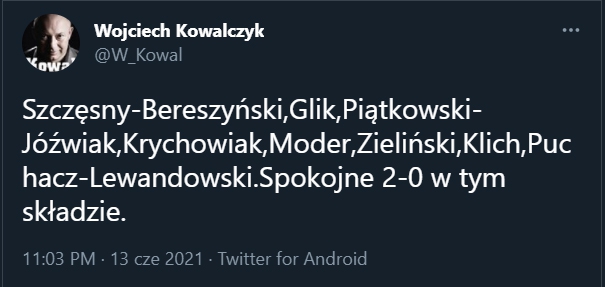 Taki skład wystawiłby ''Kowal'' na mecz Polski ze Słowacją! :D